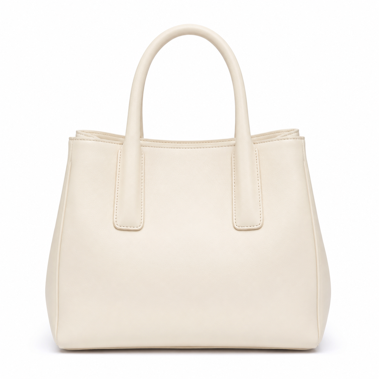 Bolso de mano beige con asas