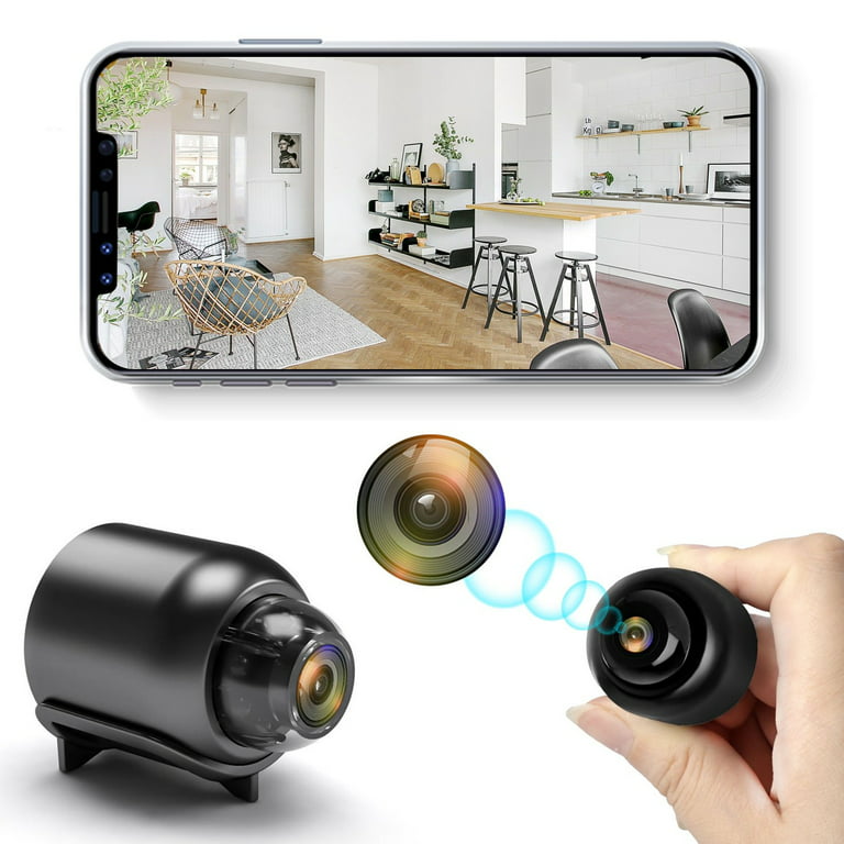 Cámara de seguridad para interiores para el hogar, mini cámara WiFi HD con visión nocturna, cámara para niñeras y cámara para mascotas.