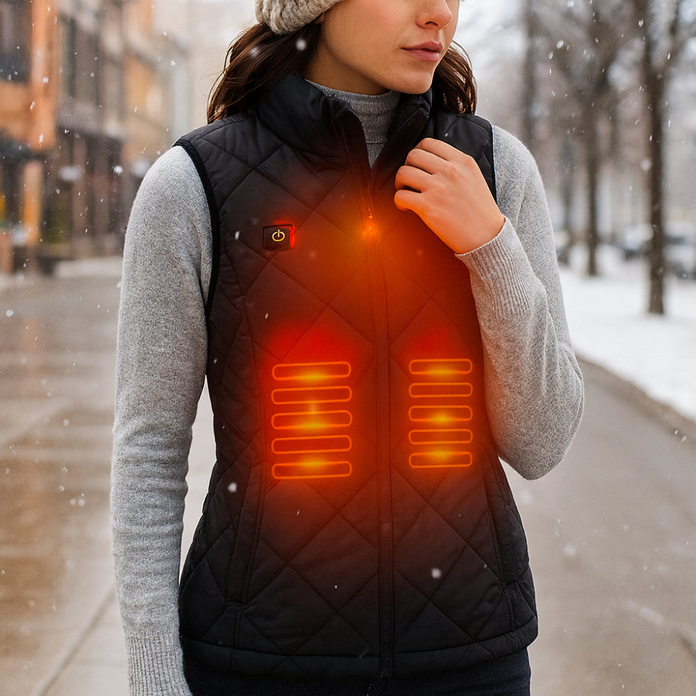 Chaleco calefactable para mujer Calefacción eléctrica Exterior invierno