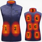 Chaleco calefactable para mujer con control dual y 9 zonas de calor – comodidad y calidez para todas las estaciones