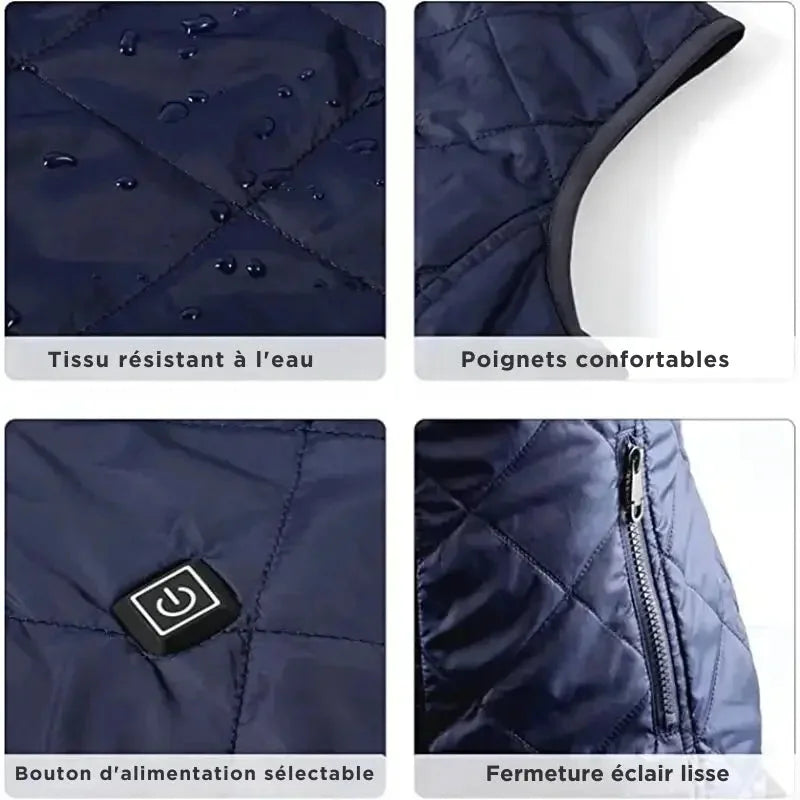 Chaleco calefactable para mujer con control dual y 9 zonas de calor – comodidad y calidez para todas las estaciones