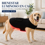 Chaleco de terapia de luz roja para perros y gatos – 660nm + 850nm infrarrojo cercano para comodidad de espalda, cadera,