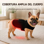 Chaleco de terapia de luz roja para perros y gatos – 660nm + 850nm infrarrojo cercano para comodidad de espalda, cadera,