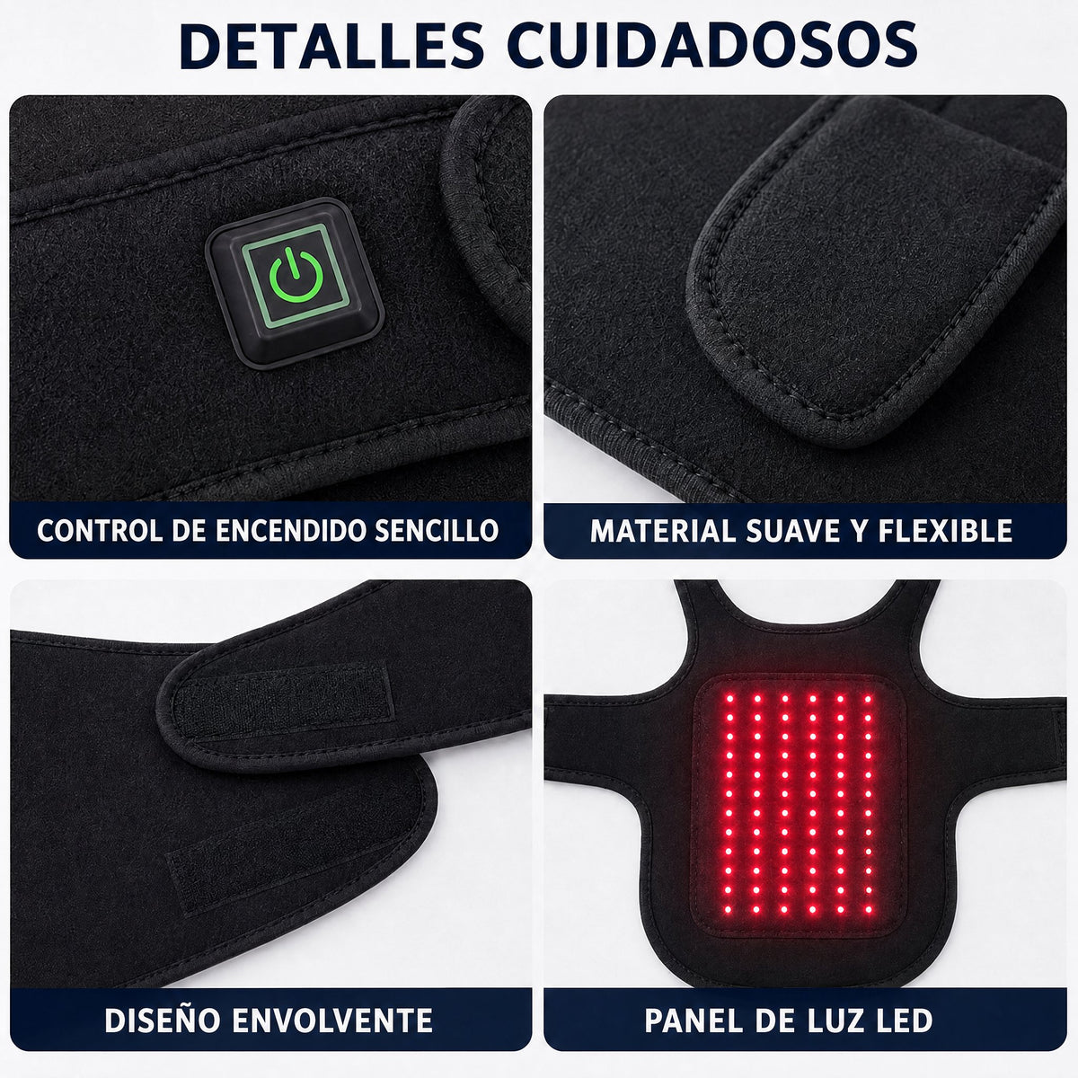 Chaleco de terapia de luz roja para perros y gatos – 660nm + 850nm infrarrojo cercano para comodidad de espalda, cadera,