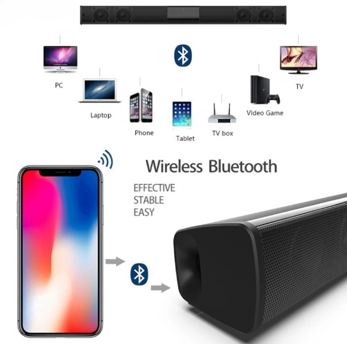 Altavoz de barra de sonido Bluetooth inalámbrico unisex con FM y USB