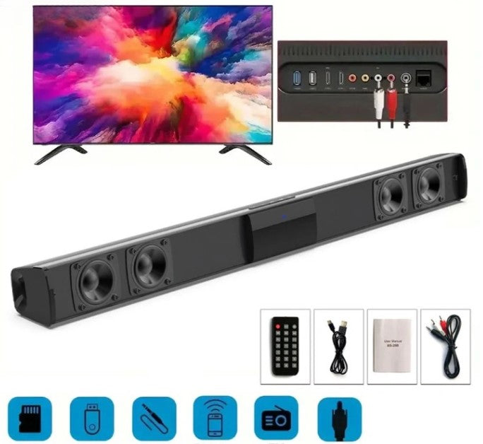 Altavoz de barra de sonido Bluetooth inalámbrico unisex con FM y USB