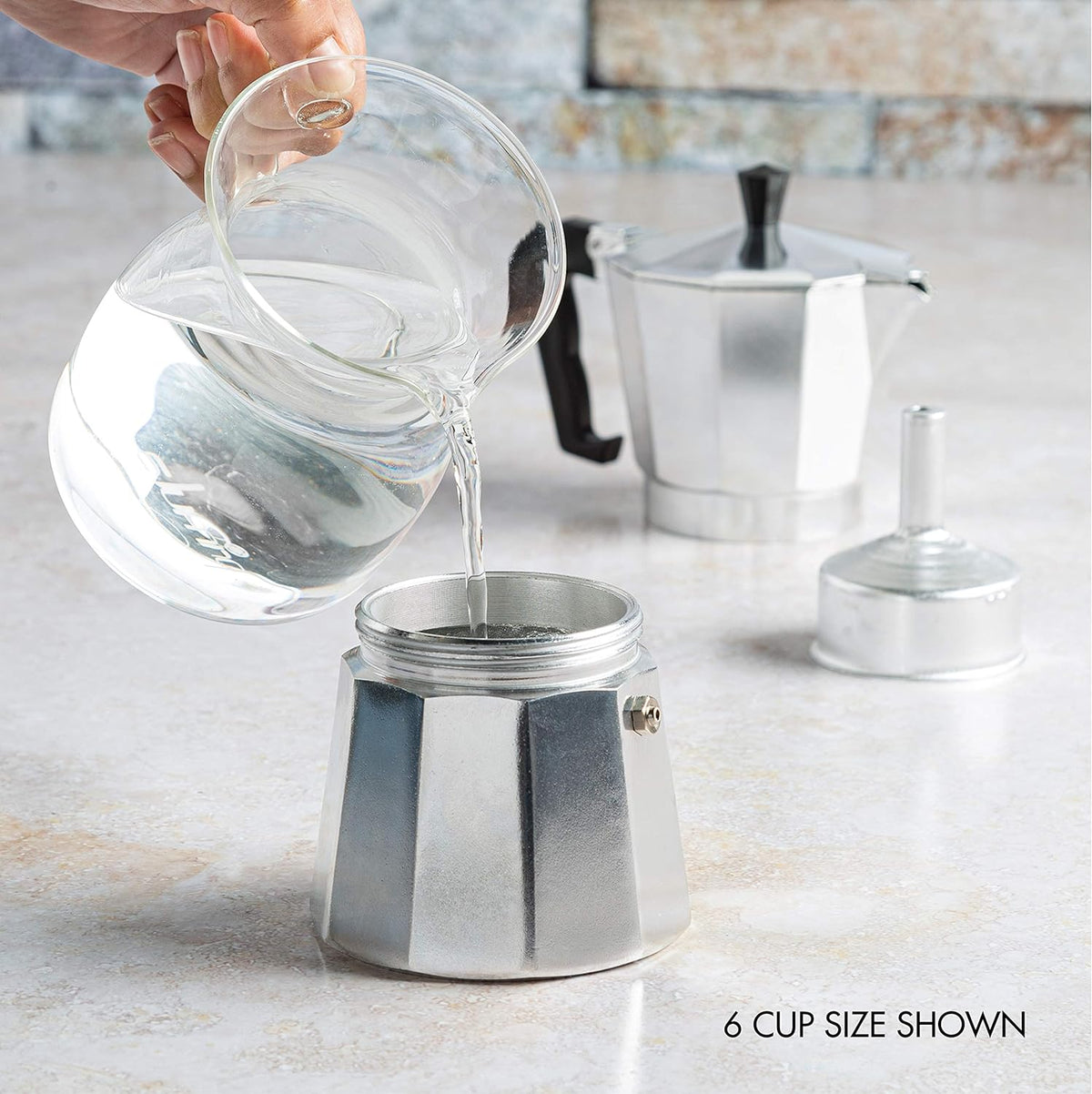 Cafetera clásica de espresso tipo moka para estufa