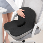 Cojín de asiento | Cojín de asiento ergonómico de espuma viscoelástica | Alivio de presión y antideslizante | ErgoComfor