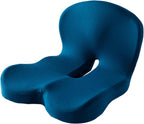 Cojín de asiento | Cojín de asiento ergonómico de espuma viscoelástica | Alivio de presión y antideslizante | ErgoComfor