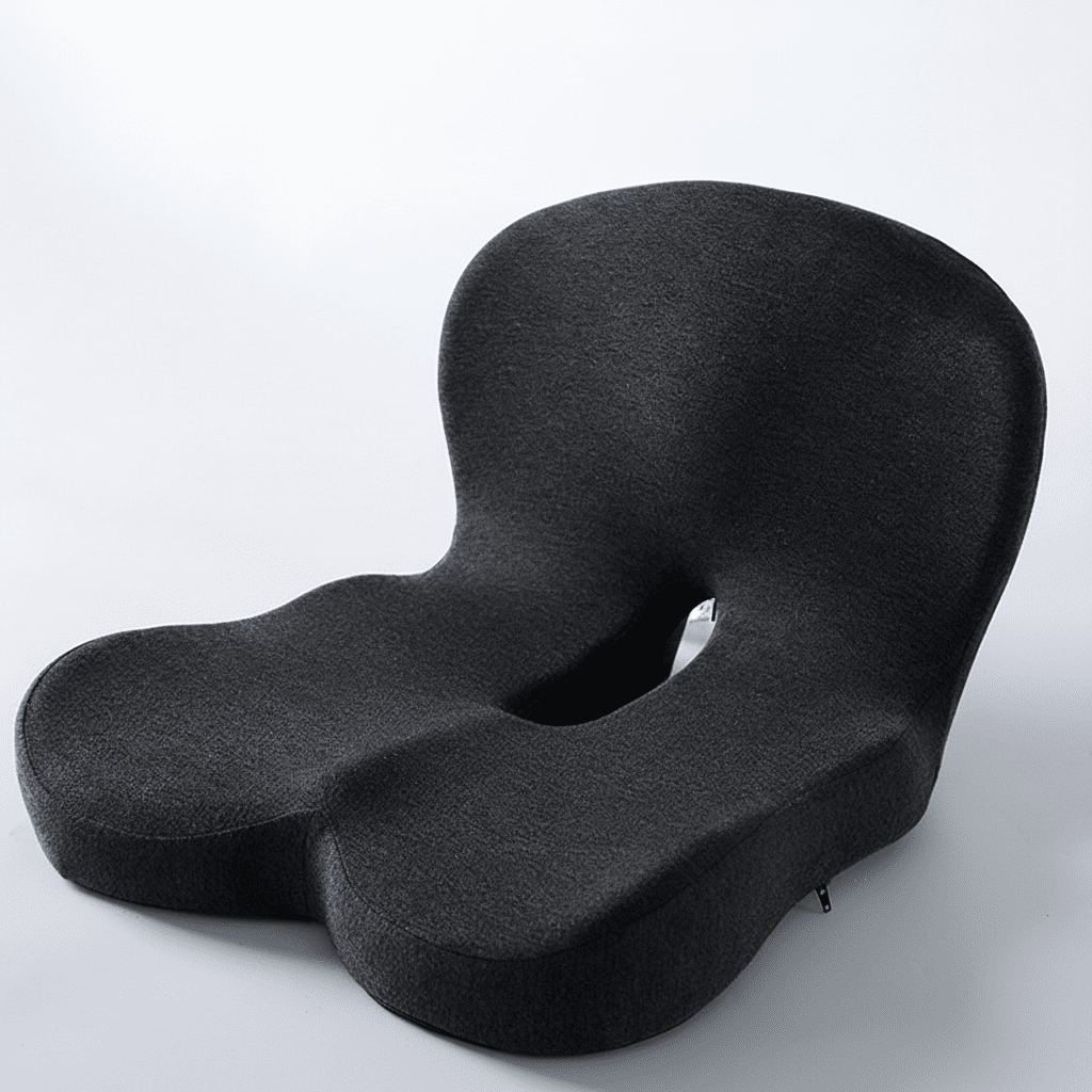 Cojín de asiento | Cojín de asiento ergonómico de espuma viscoelástica | Alivio de presión y antideslizante | ErgoComfor