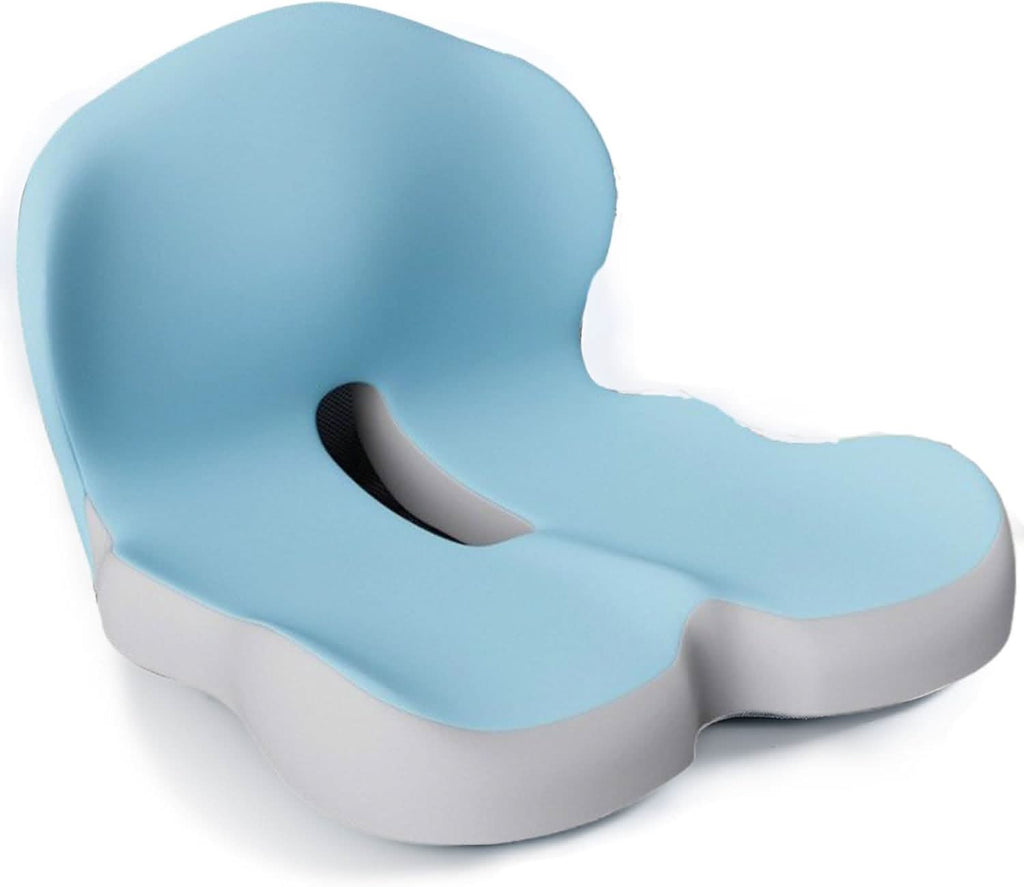 Cojín de asiento | Cojín de asiento ergonómico de espuma viscoelástica | Alivio de presión y antideslizante | ErgoComfor