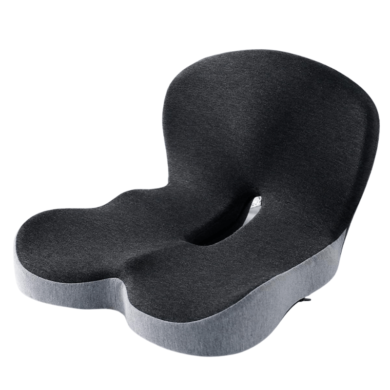 Cojín de asiento | Cojín de asiento ergonómico de espuma viscoelástica | Alivio de presión y antideslizante | ErgoComfor