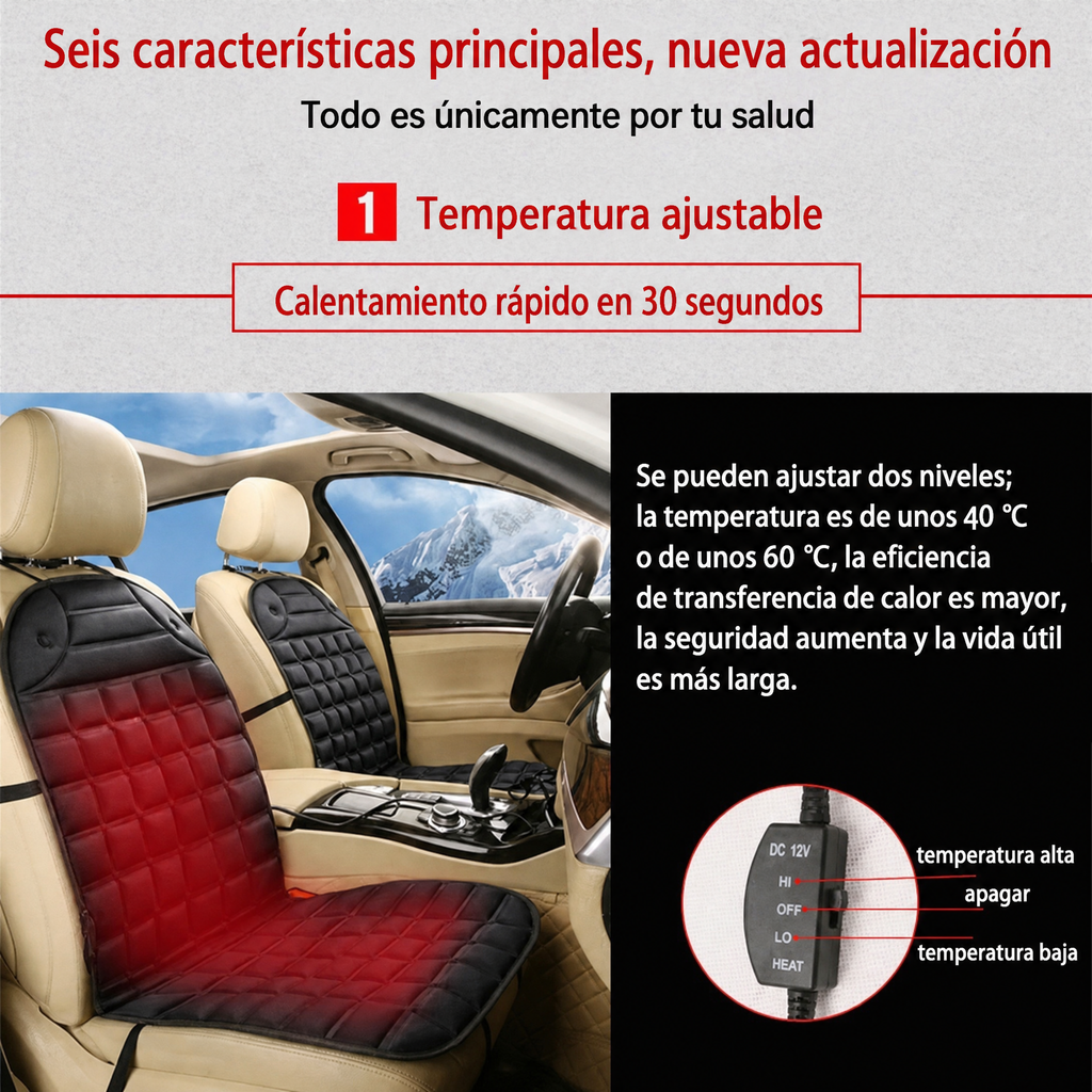 Cojín de Asiento de Coche Calefactable
