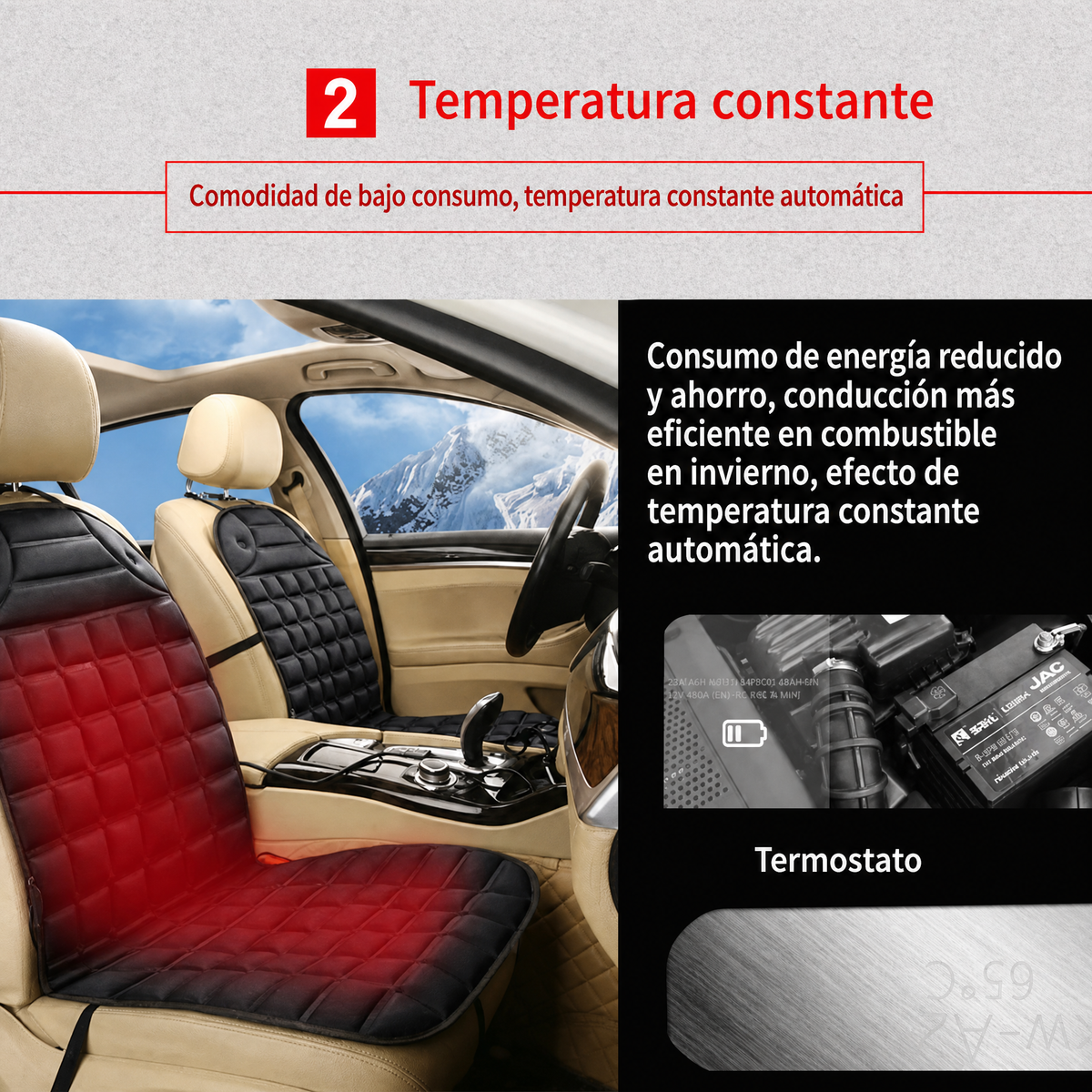 Cojín de Asiento de Coche Calefactable