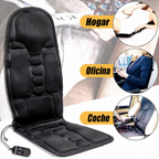 Cojín de asiento de masaje 8 modos con almohadilla térmica para espalda y cuello