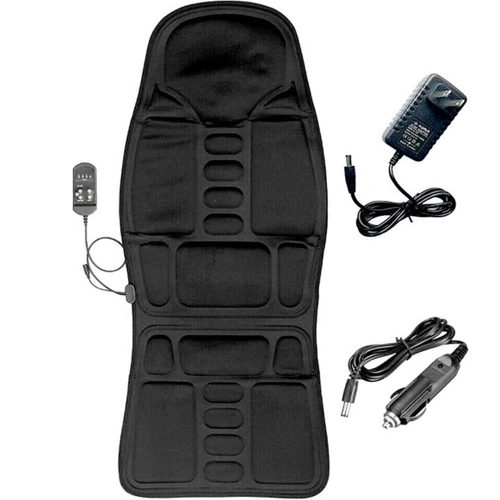 Cojín de asiento de masaje 8 modos con almohadilla térmica para espalda y cuello