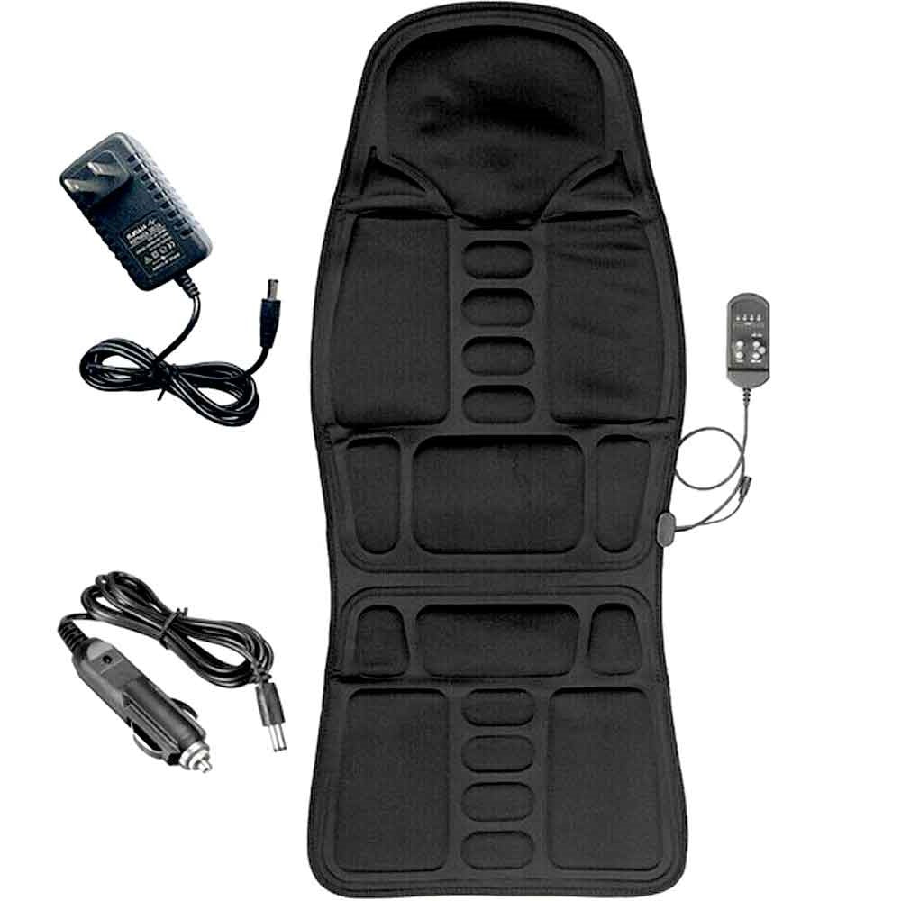 Cojín de masaje calefactado de 8 modos para silla, espalda, cuello y relajación de todo el cuerpo – Perfecto para coche 