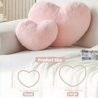 Cojín decorativo de sofá, de peluche, en forma de corazón