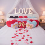 Cojín decorativo de sofá, de peluche, en forma de corazón