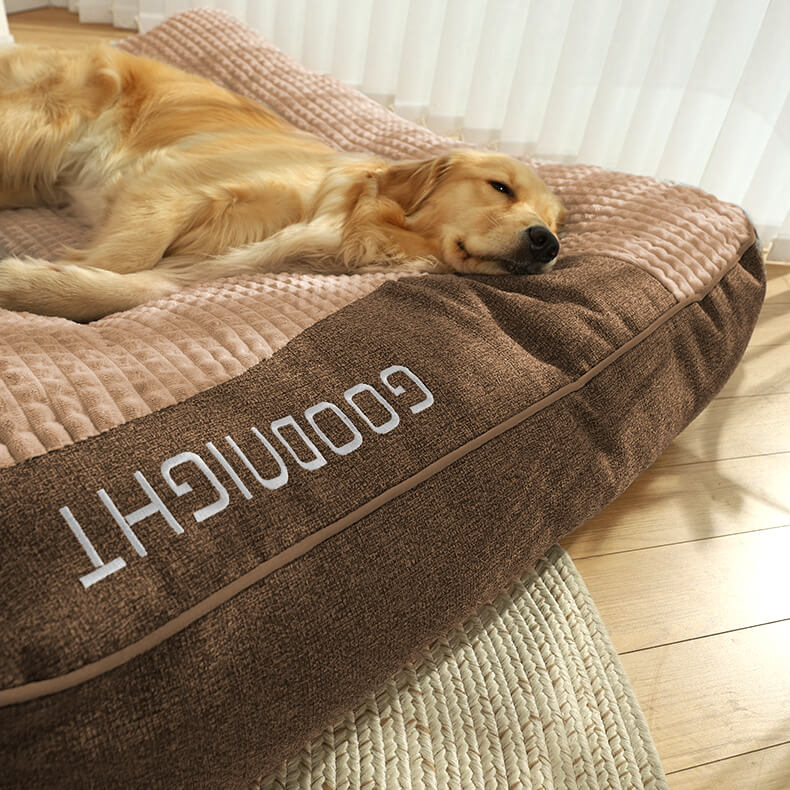 Cojín ortopédico para perro grande – Cama de lujo de espuma viscoelástica con reposacabezas