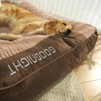 Cojín ortopédico para perro grande – Cama de lujo de espuma viscoelástica con reposacabezas