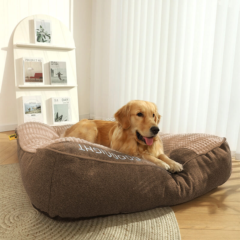 Cojín ortopédico para perro grande – Cama de lujo de espuma viscoelástica con reposacabezas