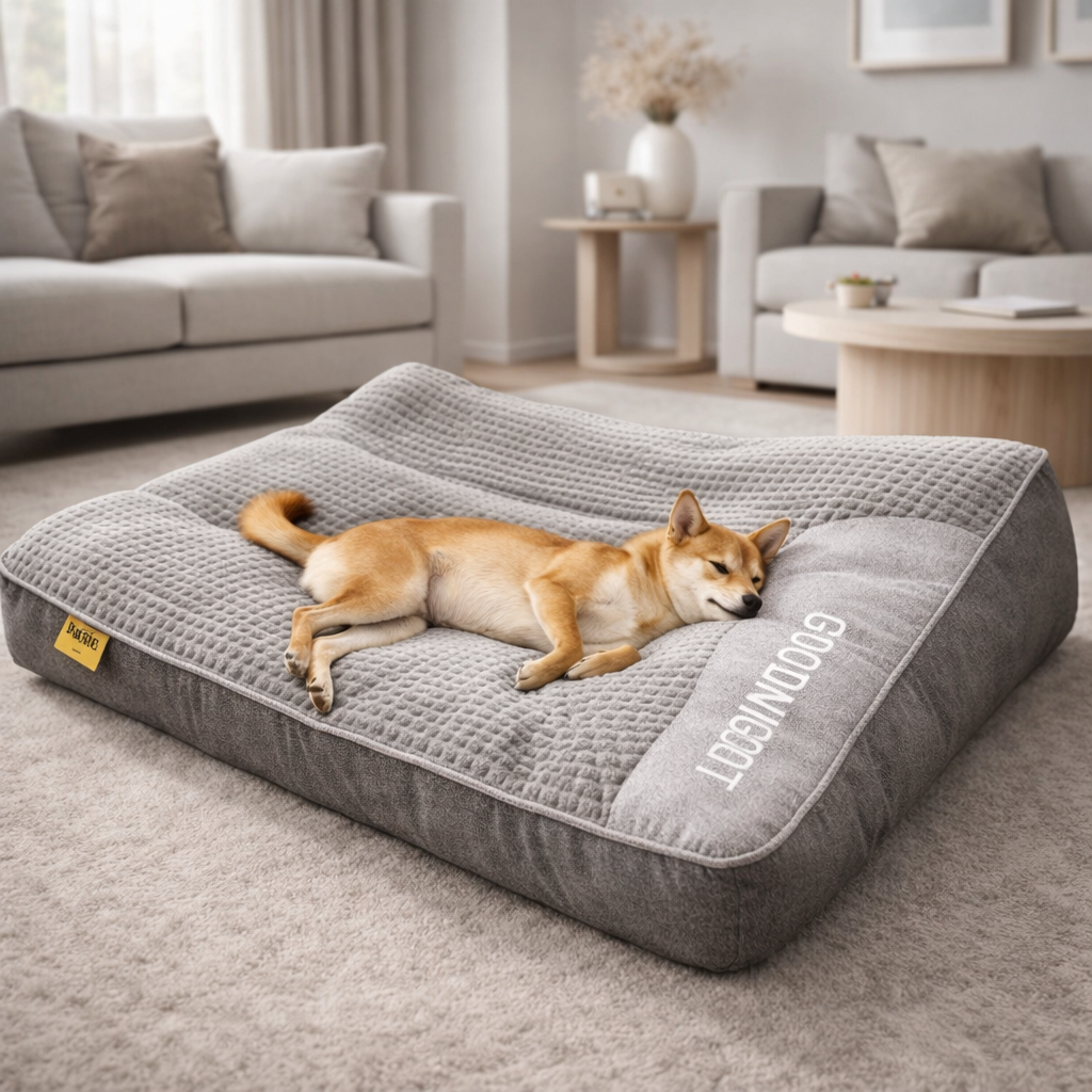 Cojín ortopédico para perro grande – Cama de lujo de espuma viscoelástica con reposacabezas