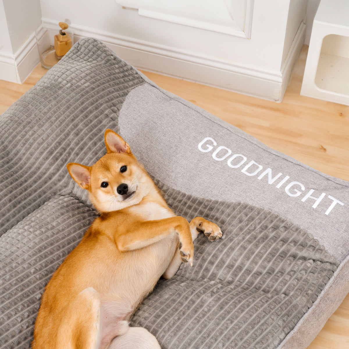 Cojín ortopédico para perro grande – Cama de lujo de espuma viscoelástica con reposacabezas