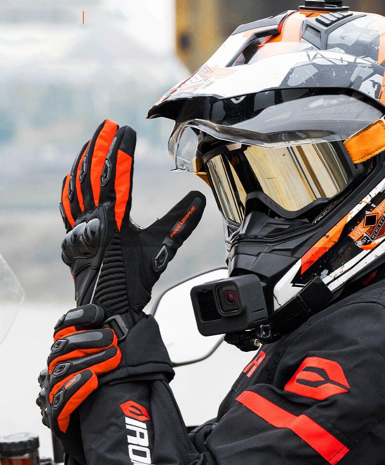COLDARMOR – Guantes de moto de invierno impermeables con protección aislante
