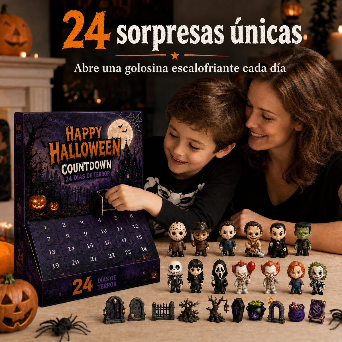 Colección Calendario Misterioso de Halloween de 24 Días