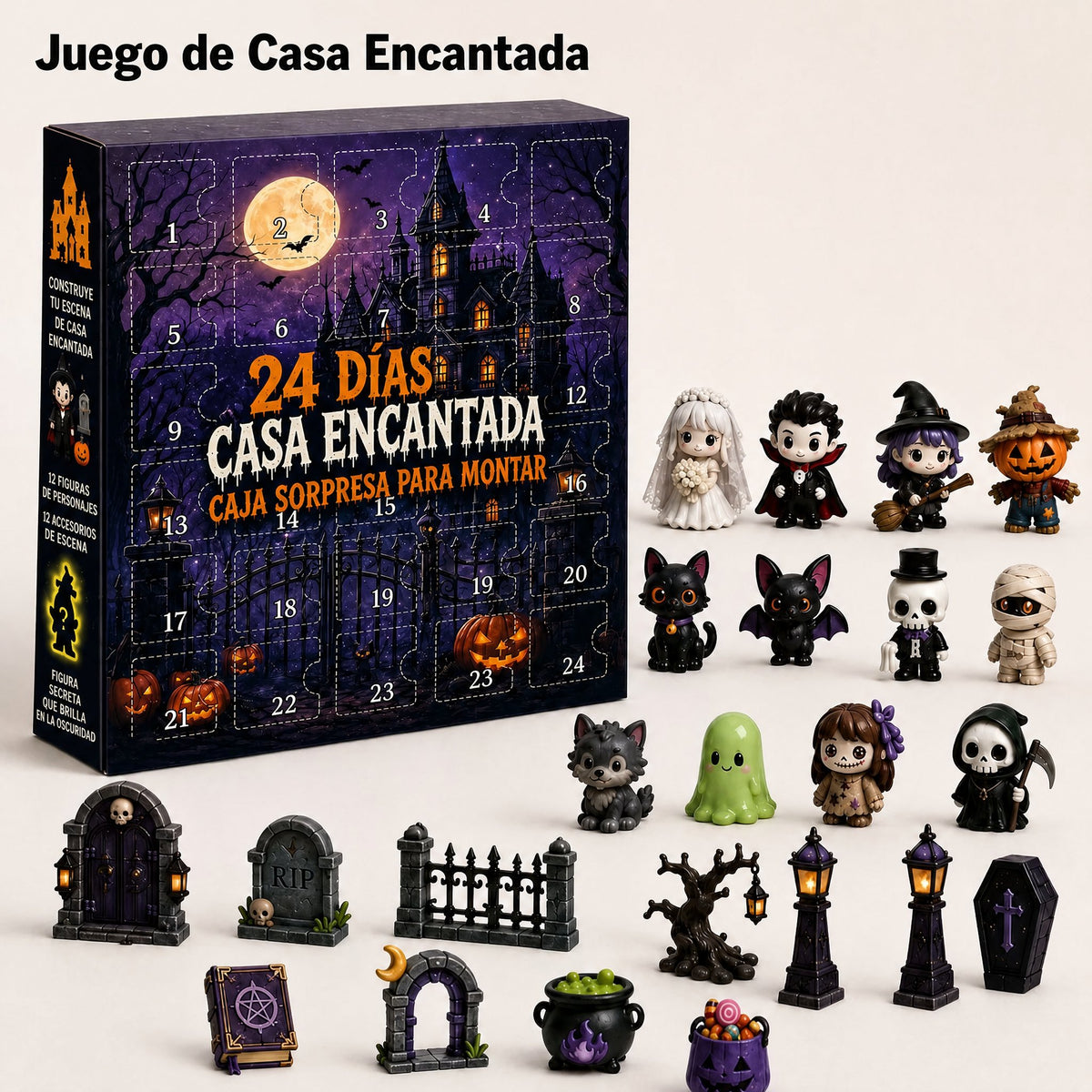 Colección Calendario Misterioso de Halloween de 24 Días