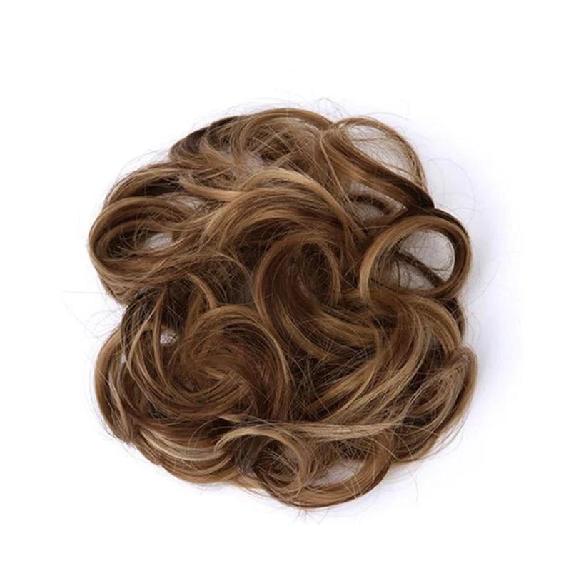 Coletero Moño Despeinado de Pelo Postizo