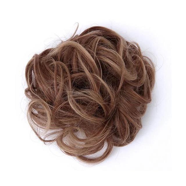 Coletero Moño Despeinado de Pelo Postizo