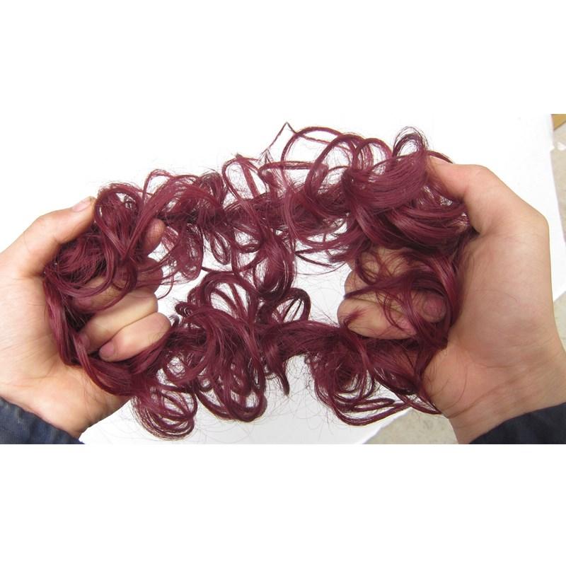 Coletero Moño Despeinado de Pelo Postizo