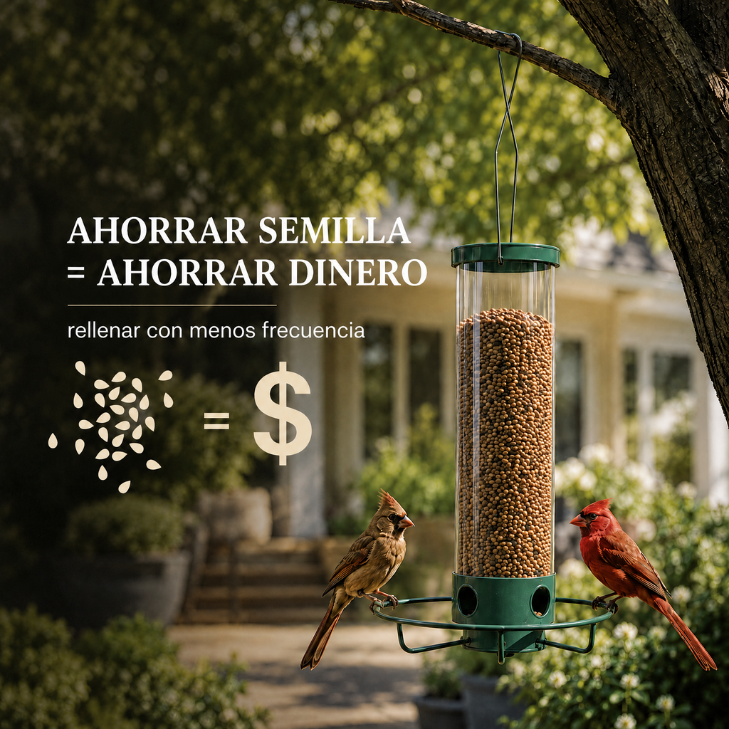 Comedero para pájaros a prueba de ardillas con percha giratoria