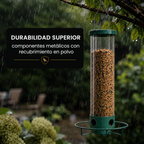 Comedero para pájaros a prueba de ardillas con percha giratoria