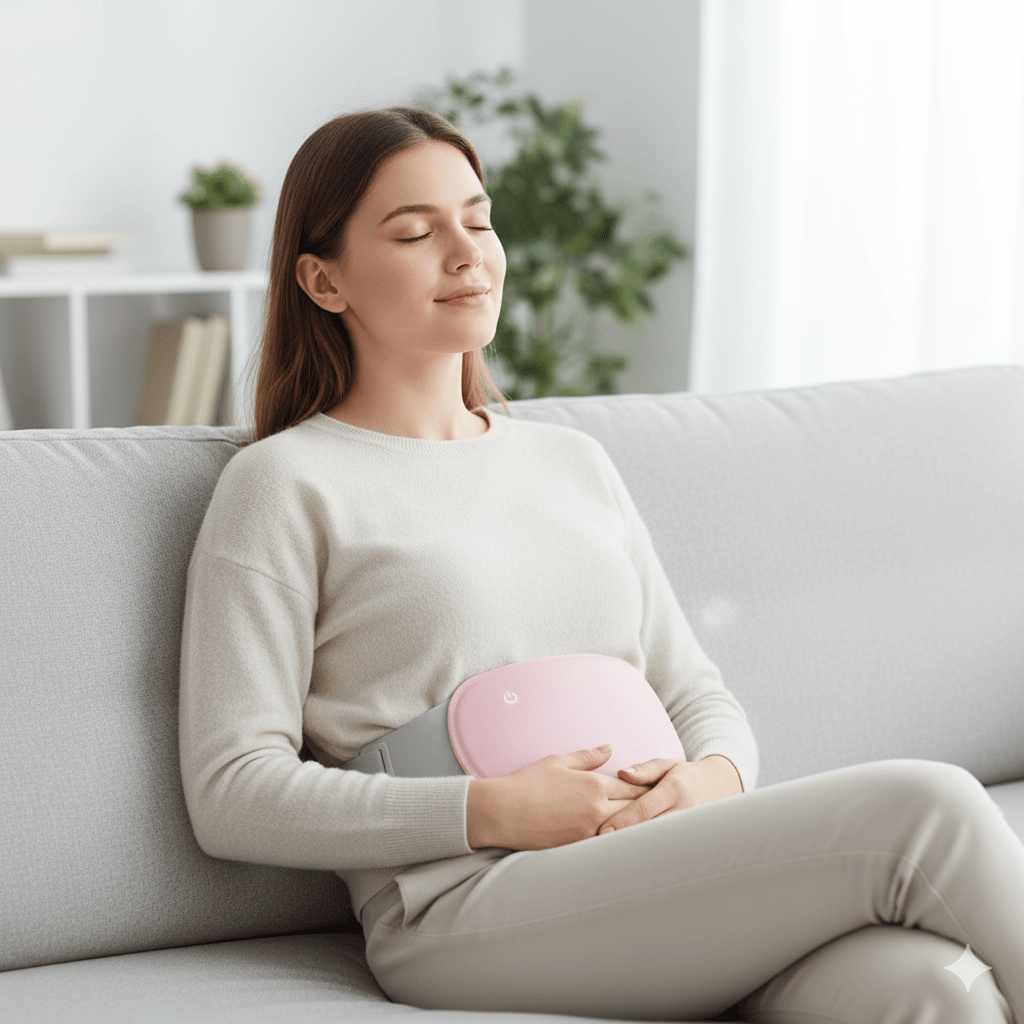 COMFORTHEAT – Almohadilla térmica eléctrica recargable para el alivio de calambres y dolor abdominal
