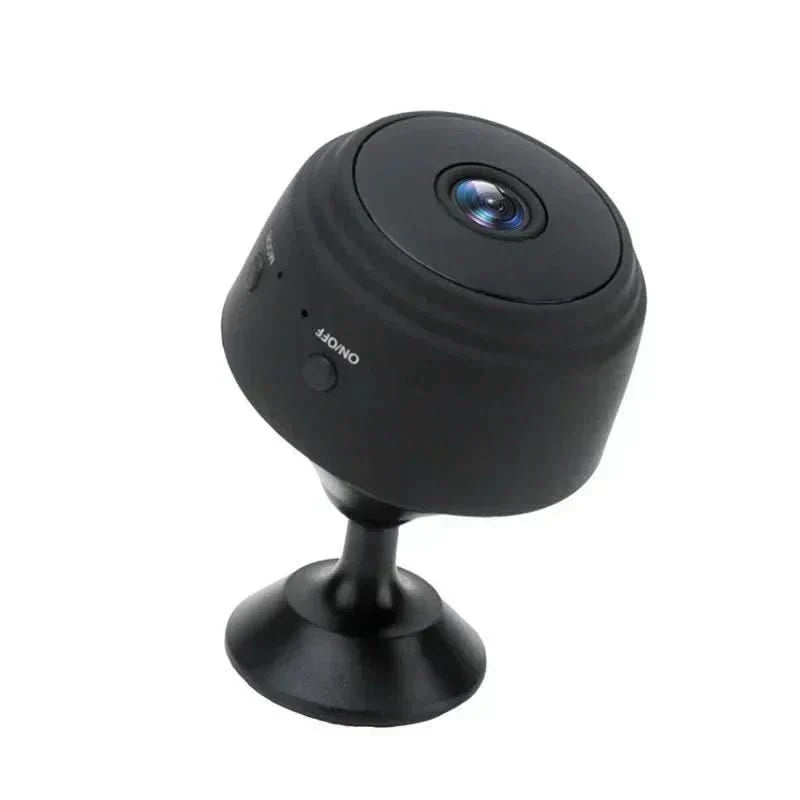 Cámara de seguridad HD compacta con visión nocturna y control por aplicación