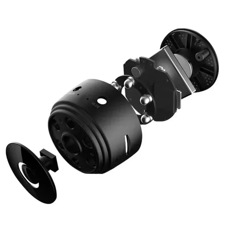 Cámara de seguridad HD compacta con visión nocturna y control por aplicación