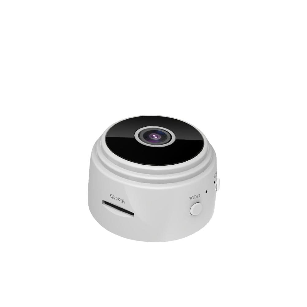 Cámara de seguridad HD compacta con visión nocturna y control remoto mediante aplicación