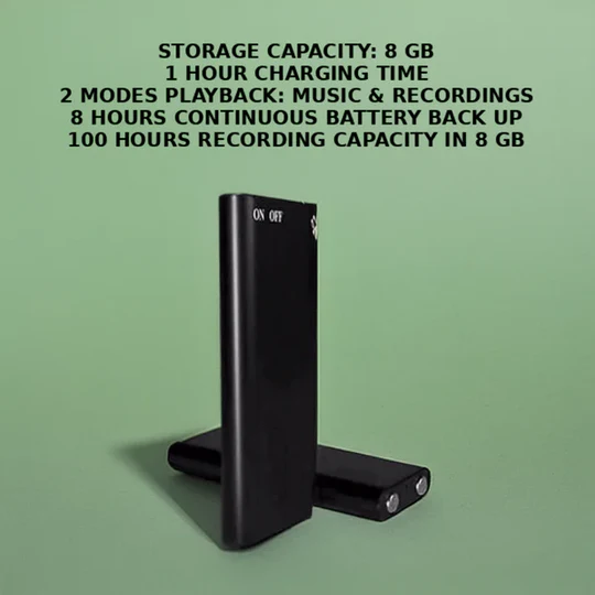 Grabadora portátil activada por voz para audio nítido