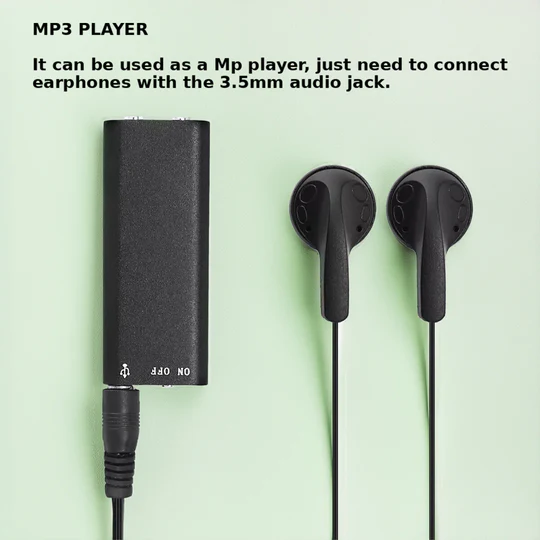 Grabadora portátil activada por voz para audio nítido