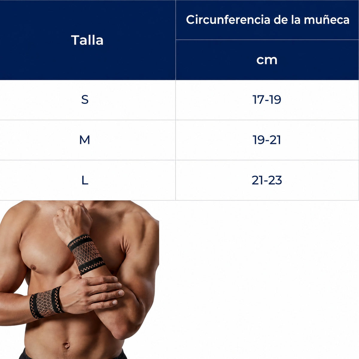 Compresión con infusión de cobre para aliviar el dolor de muñeca – Férula transpirable y discreta para uso diario y depo