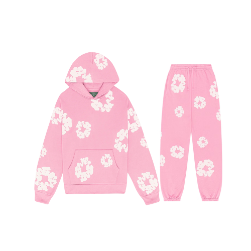 Conjunto athleisure sudadera con capucha y jogger con estampado floral