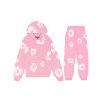 Conjunto athleisure sudadera con capucha y jogger con estampado floral