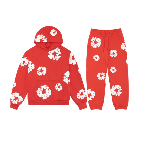Conjunto athleisure sudadera con capucha y jogger con estampado floral