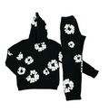 Conjunto athleisure sudadera con capucha y jogger con estampado floral