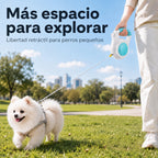 correa extensible para perros con luz recargable para paseos nocturnos - Ayuda a que los perros pequeños se mantengan vi