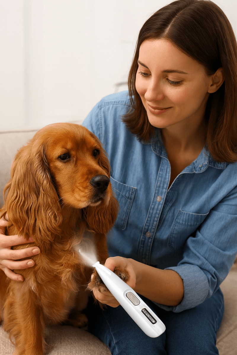 Cortapelos ultrasilencioso para el cuidado de mascotas sensibles
