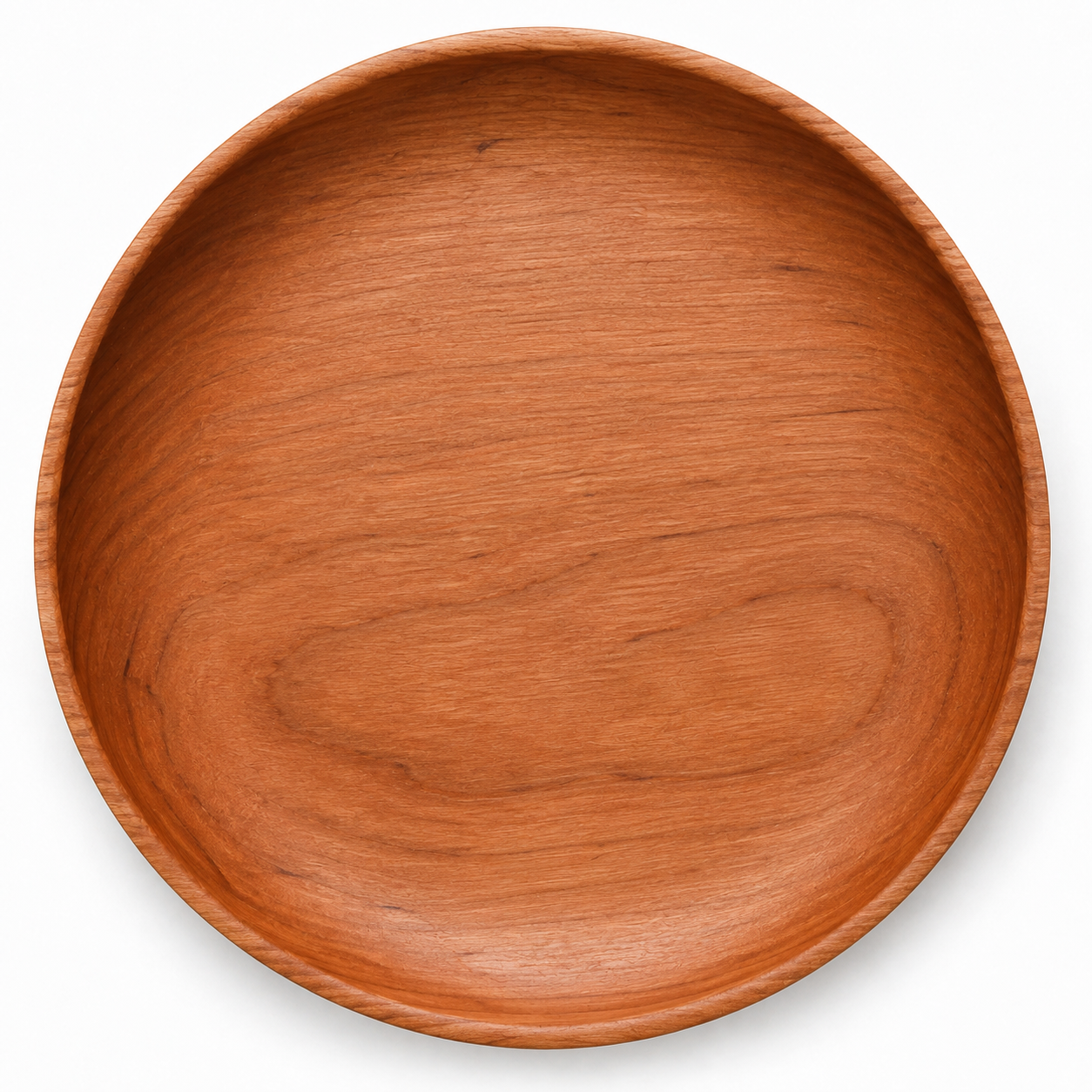 Plato de madera en color marrón natural